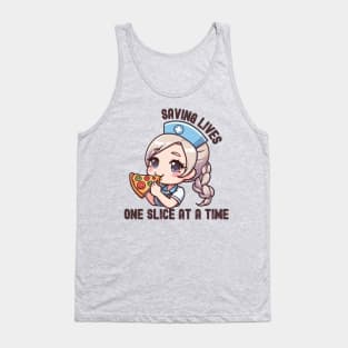 Funny Nurse Pizza Lover Tank Top